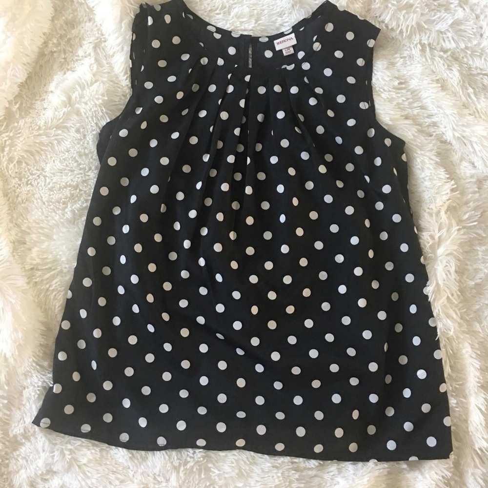 Merona Sleeveless Polka Dot Blouse